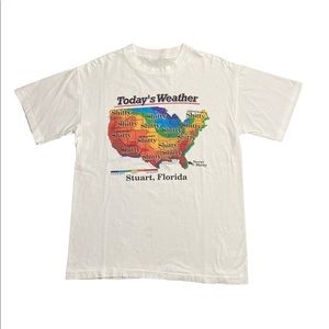 Vintage 90s Today Sh*tty Weather Large T Shirt